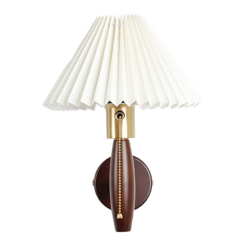 1 Light Flared Wall Mounted Light Fixture Modern Style Wood Wall Lighting Ideas Lights