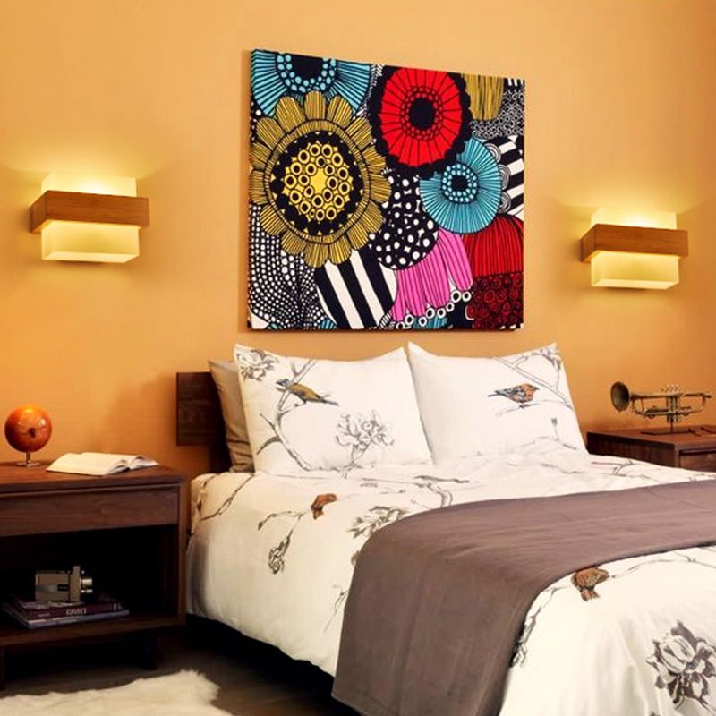 Vierkante gang muurverlichting armatuur wit glas