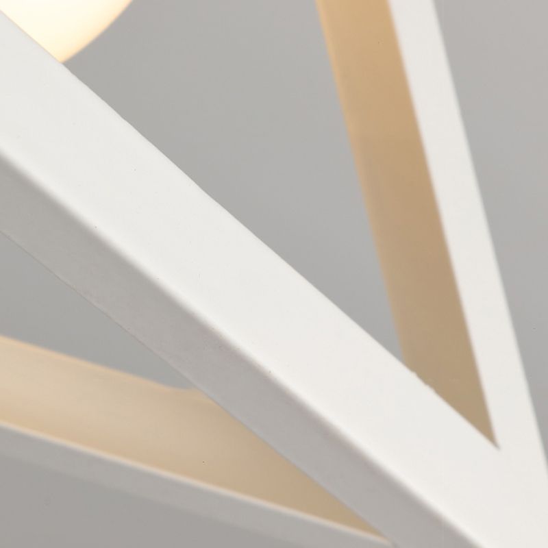 Métal géométrique Shade Flush plafonnier industriel 1 Lumière Light Flush Mount Fixture en blanc