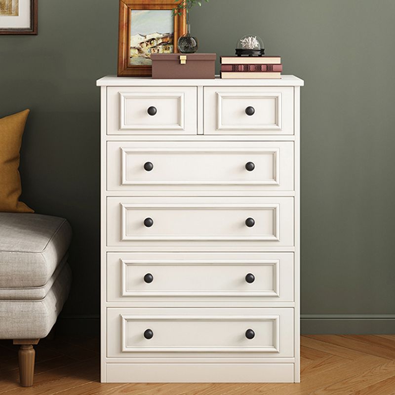 Contemporary Rectangle Chest/Cabinet with Drawers in Rubberwood