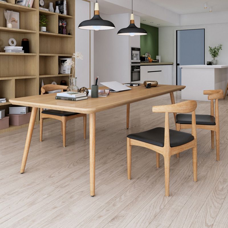 Simplicity Rectangle Dining Room Table Pine Solid Wood Table with 4 Legs
