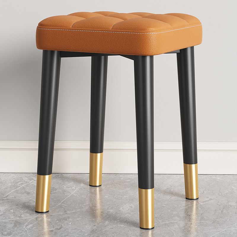 Water Resistant Ottoman Square Metal Frame Fabric Tufted Standard