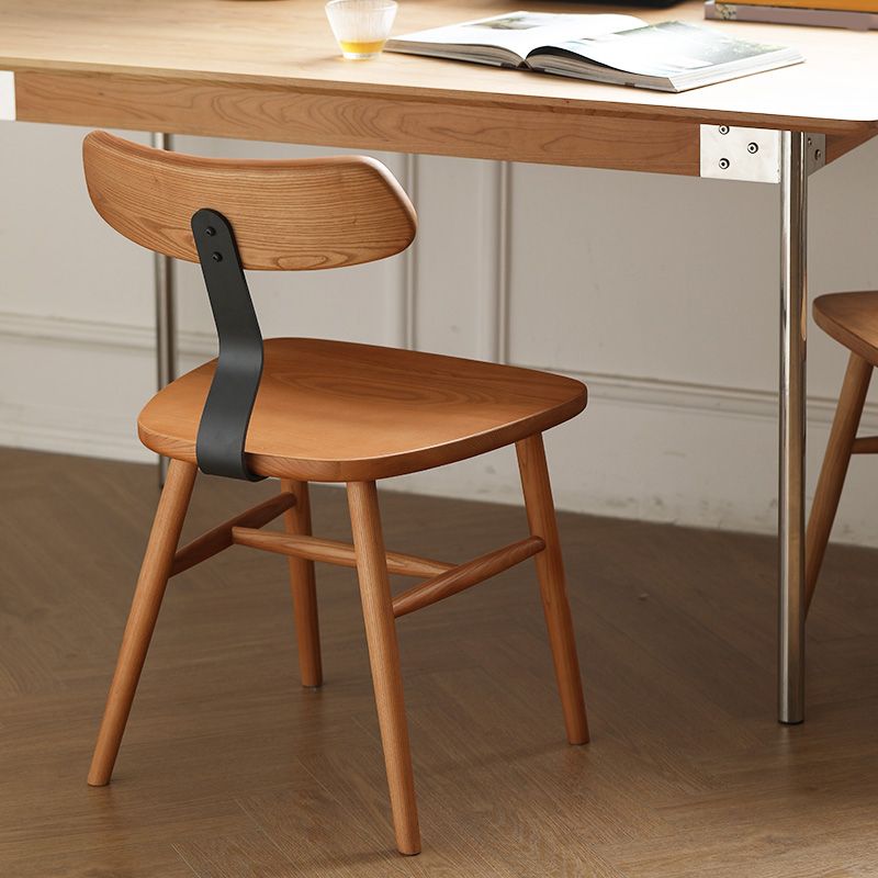 Industrial Style Side Chair Solid Wood Indoor Dining Chair for Living Room