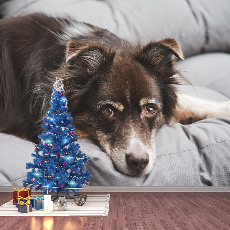 Cute Dog Wall Mural for Children Bedroom Wall Covering, Custom Made Moisture Resistant