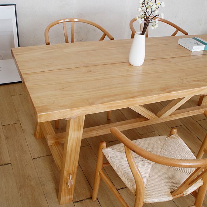 Modern 1/5 Pieces Dining Set Rectangle Pine Wood Dining Table for Dining Room Kitchen