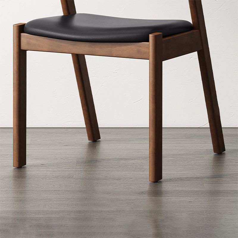 Contemporary Kitchen Solid Wood Dining Side Chair Opening Back Dining Side Chair