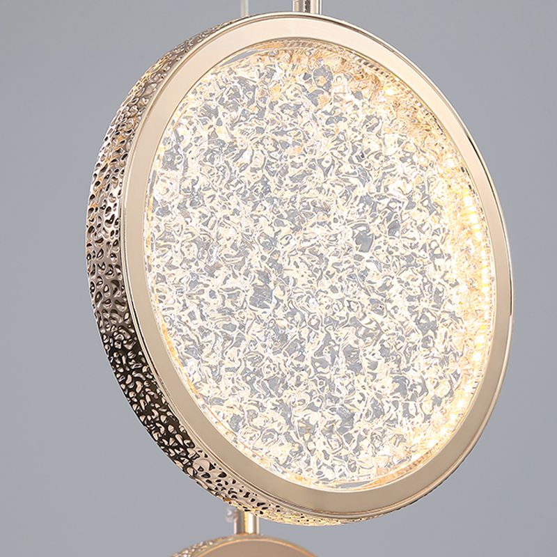 Pendentif multi-lumière rond en or