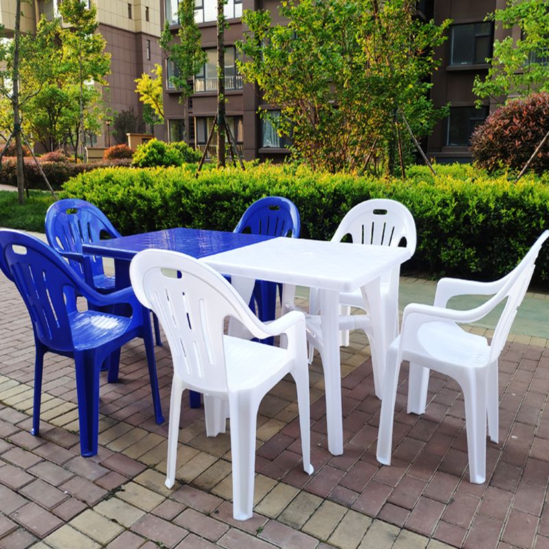 Contemporary Style Courtyard Table Plastic Material Desk for Outdoors