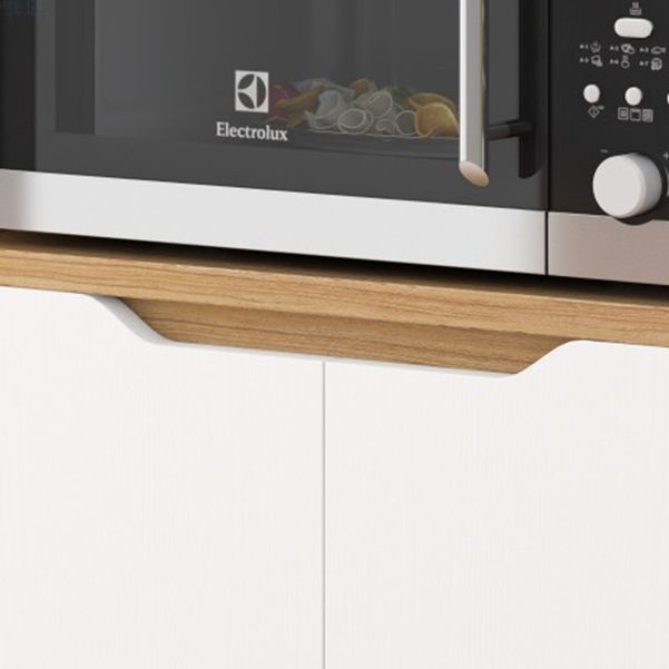 Contemporary Sideboard Wood Open Storage Dining Room Cabinets