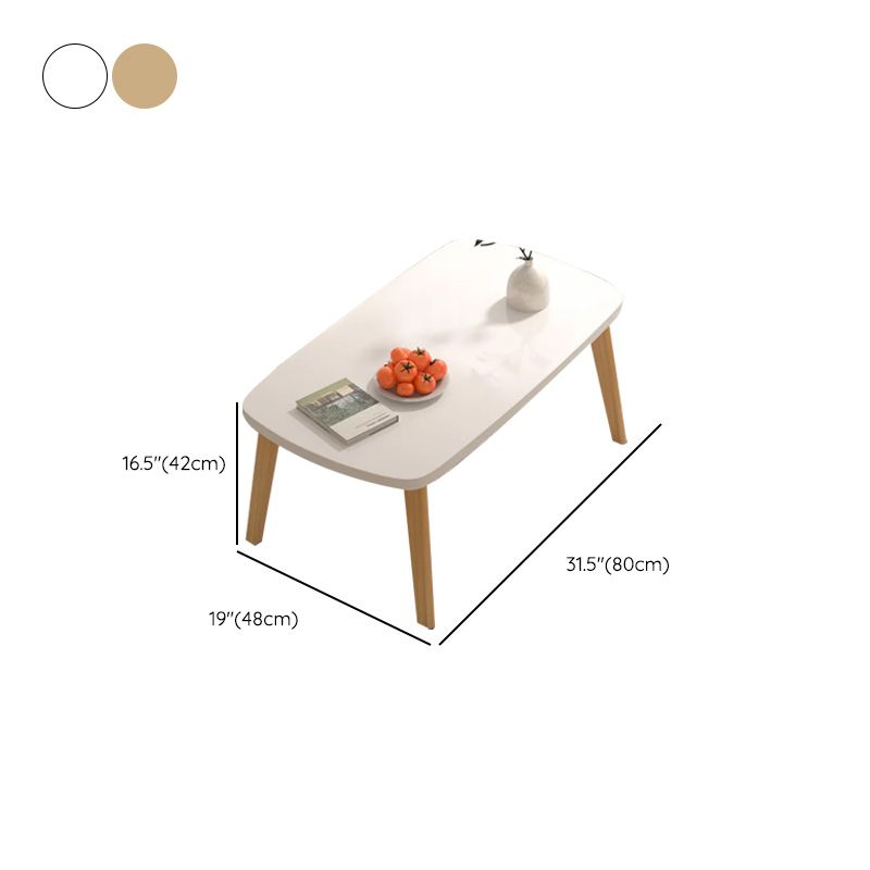 16"H Contemporary Coffee Table Folding Wooden Coffee Cocktail Table