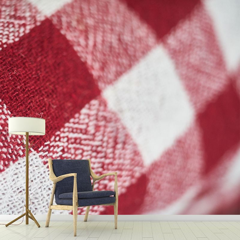 Lattice Geometry Houses Mural Decal for Living Room Bedroom, Water Resistant