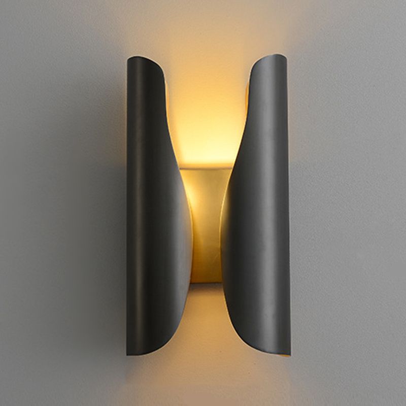 Metal Curved Wall Lighting Modern Style 2 Lights Wall Lighting Fixtures