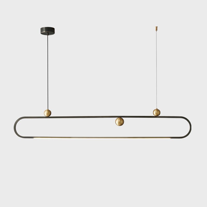 Metal Linear Island Pendant Lights Modern 1-Light Island Pendant Lighting
