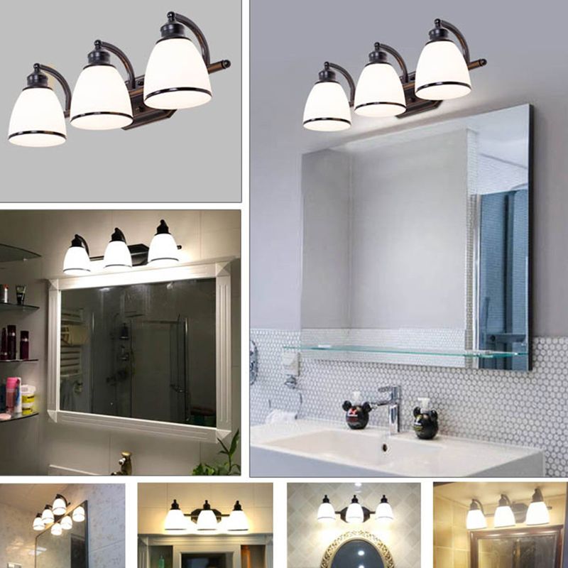 Armed Vanity Mirror Lights American Retro Style Glass Vanity Light
