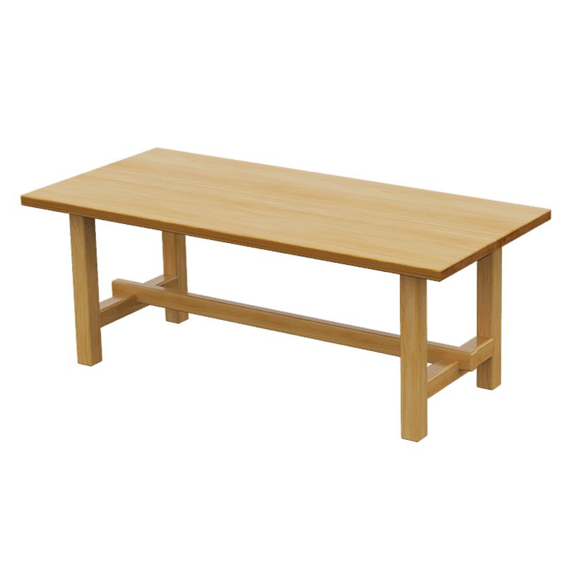 Trestle Dining Table Set 1/4 Pcs Rectangle Dining Table and Chairs in Natural