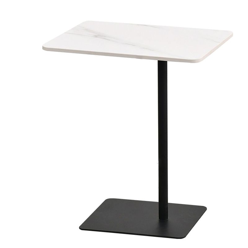 Modern Faux Marble Top End  Table 21.6 "Tall Pedestal Sofa Side Table