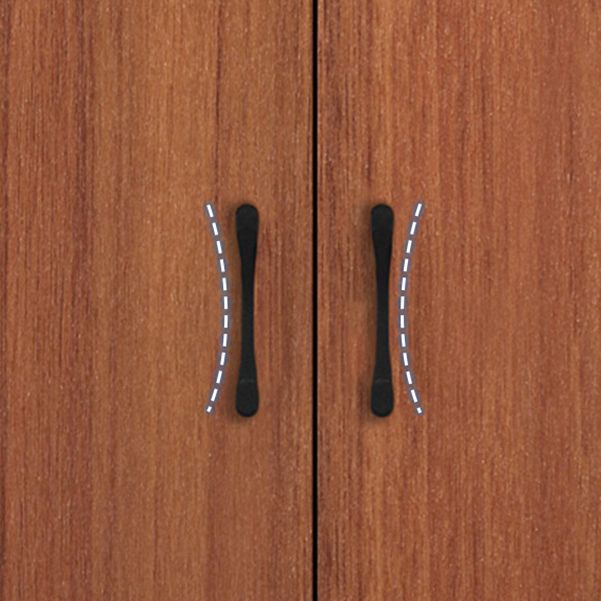 Modern Bookshelf with Doors Geometric Shelf Bookcase for Office