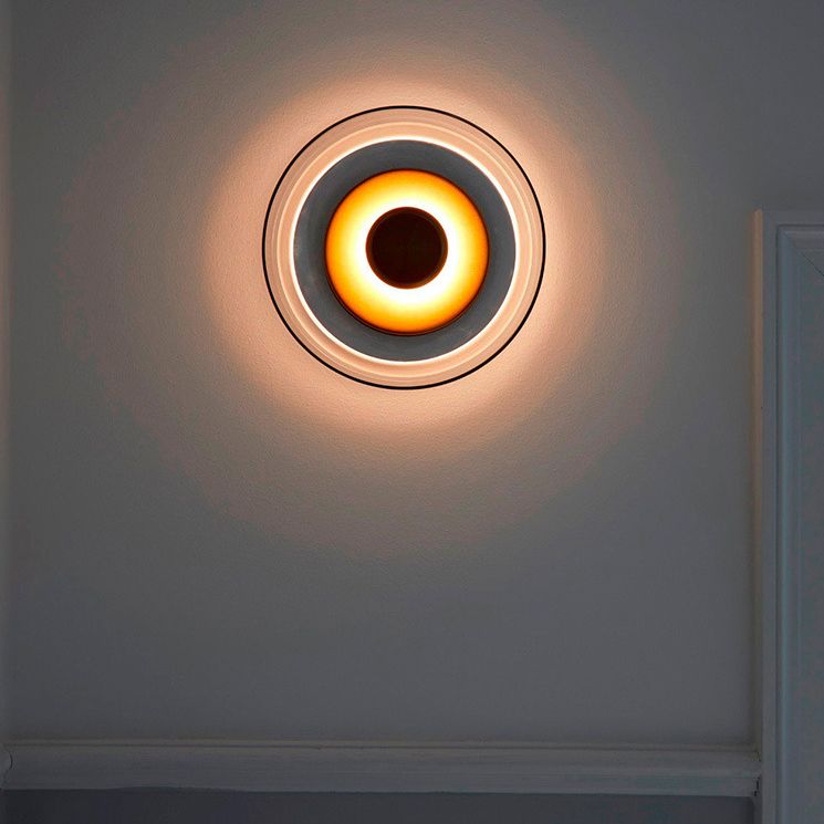 Lámpara en forma de tazón lámpara de estilo simple letrero de oro led montado en la pared montada de pared de oro