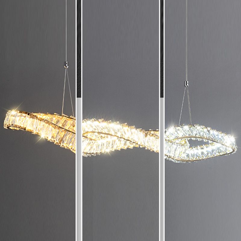 Modern Dining Chandelier Pendant Kitchen Dining Room Crystal Hanging Lamp Fixture