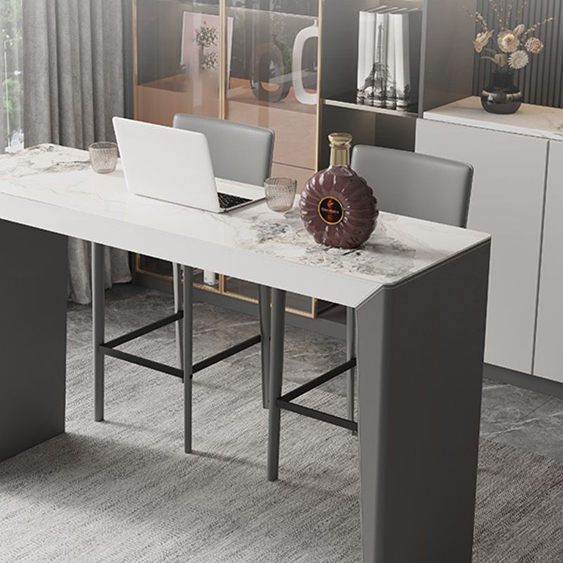 Modern Grey Counter Height Stools with Low Back for Restaurant