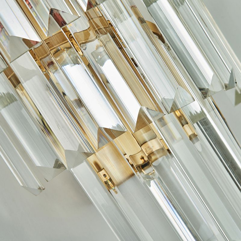 Prismatic Transparent Crystal Wall Light Sconce Modern Style 1-Light Wall Mounted Lighting