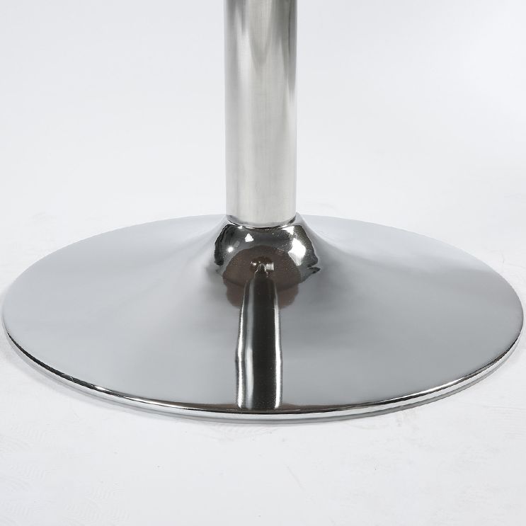 Moderne ronde eettafel van gehard glas met tulponderstel voor eetkamer