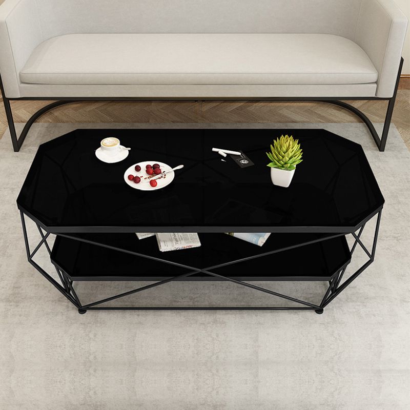 Contemporary Glass Cocktail Table Frame Coffee Table  for Dining Room