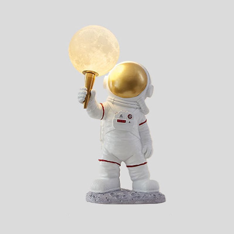 Estilo moderno Astronaut Shape Night Table Lamp Resin 1 Light Table Light