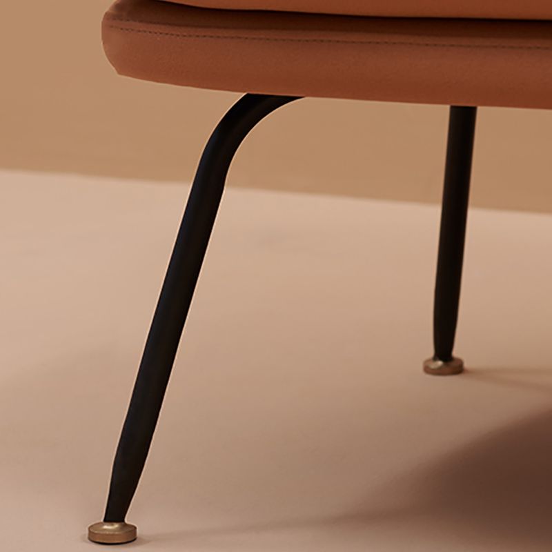 25.59" Wide Armless Chair Faux Leather Chair for Living Room, Stain Resistant