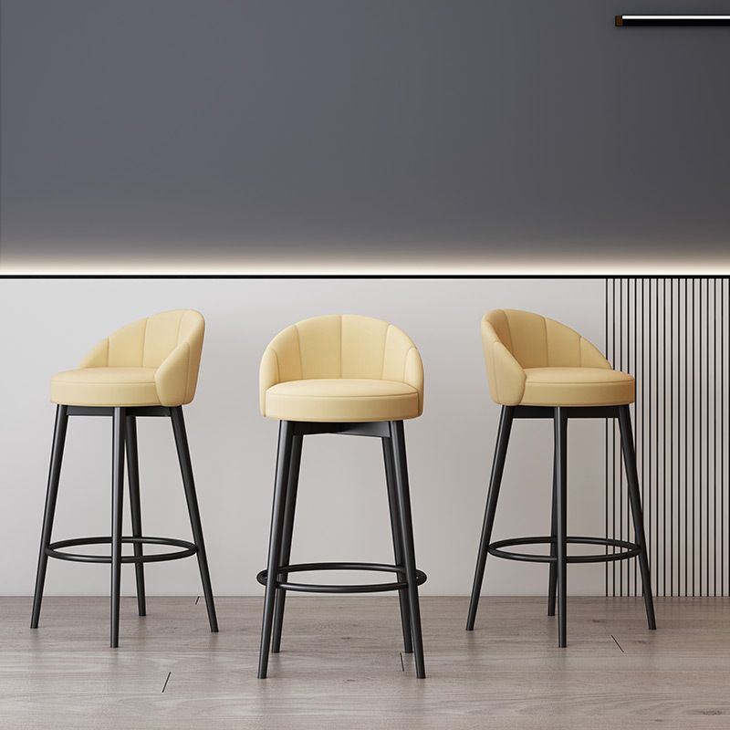 Metall skandinavische Küche Esszimmer Armless Stuhl Low Back Bar Hocker