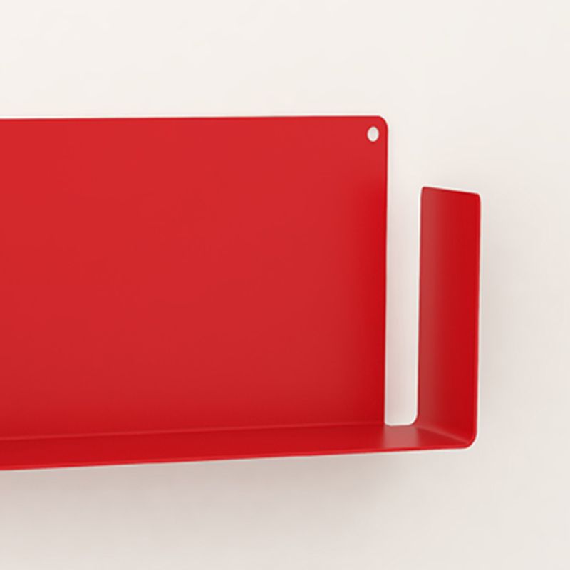 Metal Closed Back Bookshelf Contemporary Floating Bookcase with Shelves