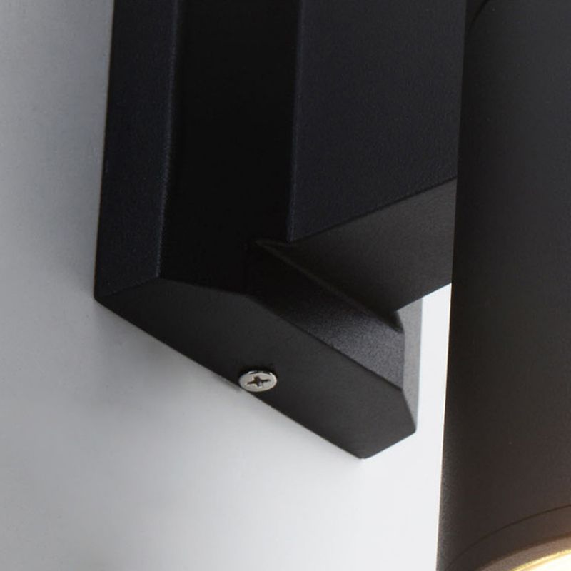 Modern Minimalist Style Cylinderical Sconce Light Fixtures Metal 2 Lights Wall Lamps