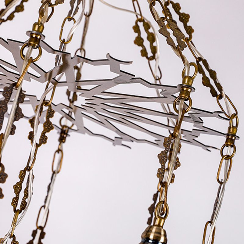 Lampada a sospensione in vetro in vetro in stile industriale in tela lacrima per soggiorno per soggiorno