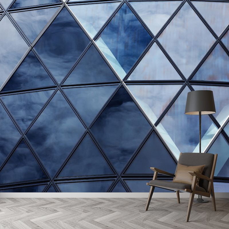 Skyscraper Mural Wallpaper Mildew Resistant Modern Sitting Room Decoration