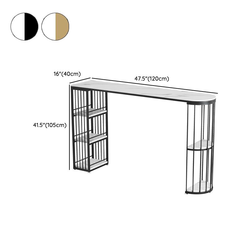 Industrial 1/2/3 Pieces Bar Table Set Stone Counter Table with High Stools