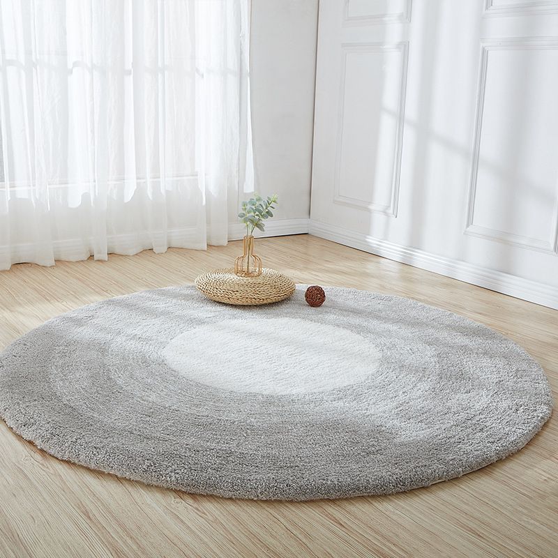 Gray Casual Rug Polyester Gradual Change Rug Non-Slip Backing Rug for Drawing Room