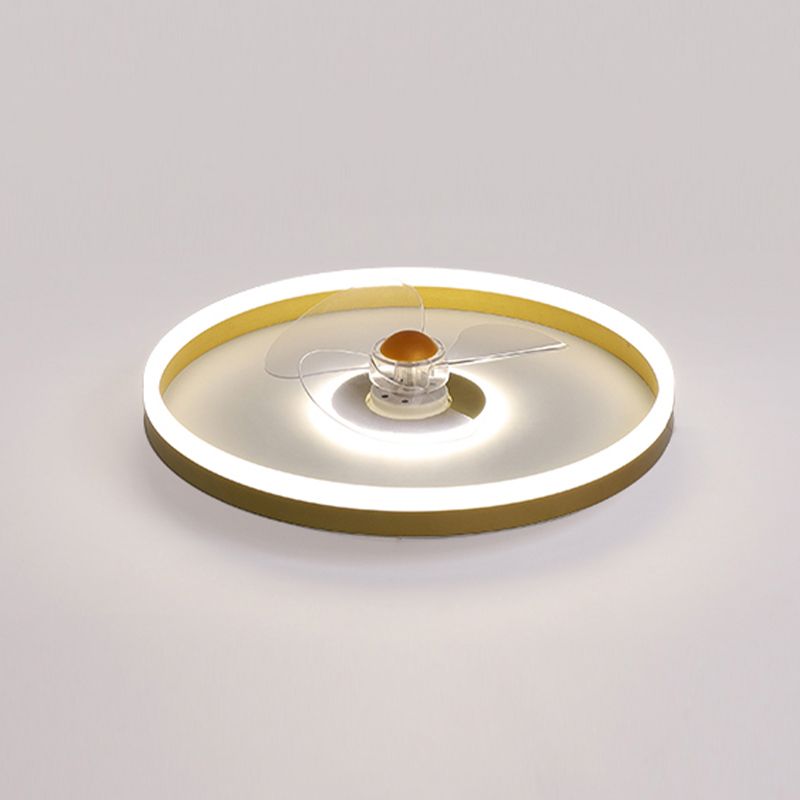 Modern Style Ceiling Fan Lighting Metal 2 Light Ceiling Fan Lamp for Living Room