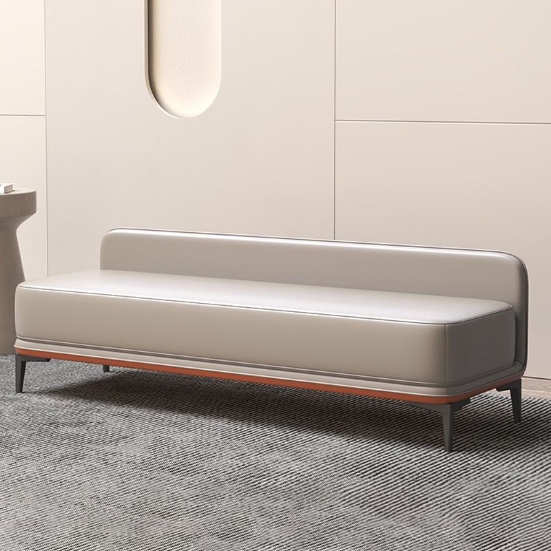 Modern Style Cushioned Seating Bench Rectangle Entryway and Bedroom Bench