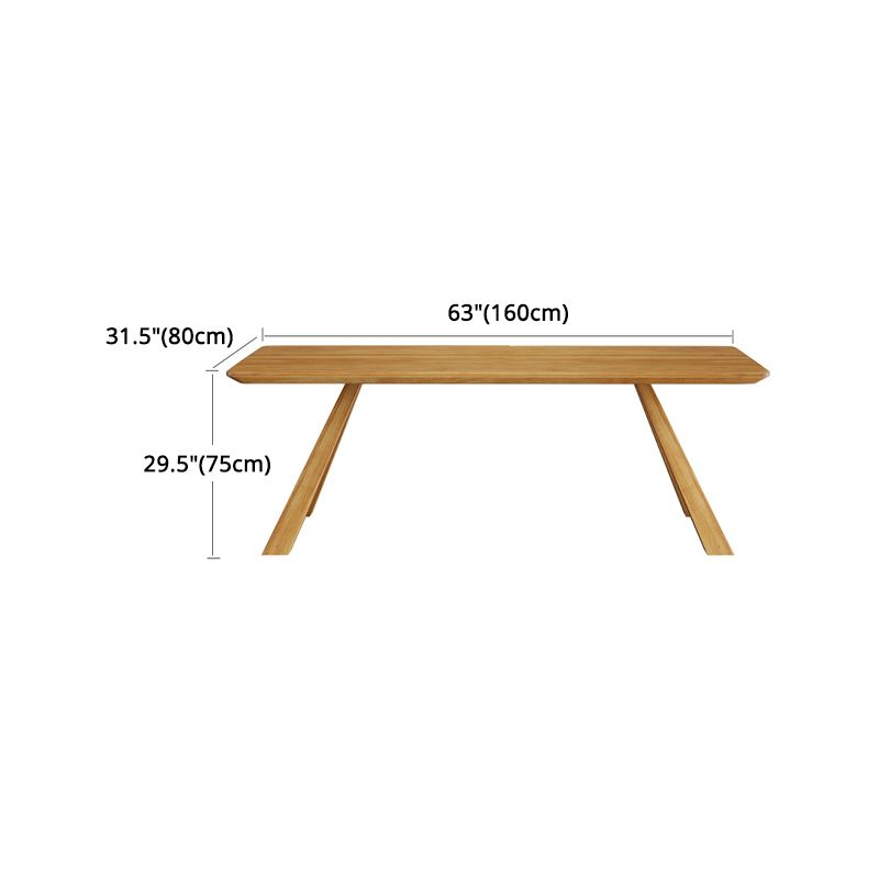 Modern Ash Wood Dinette Set 1/2/4 Pieces Rectangle Beige Dining Table Set