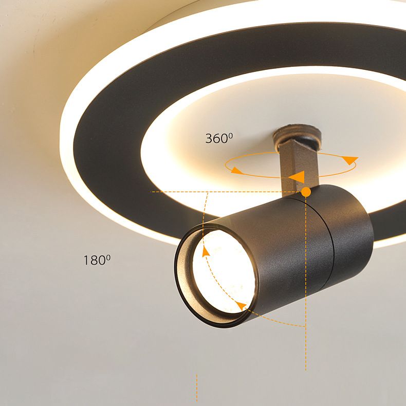 Luz semi de techo LED de hierro de 1 luces en el mono de al ras acrílico de estilo creativo moderno para el guardarropa