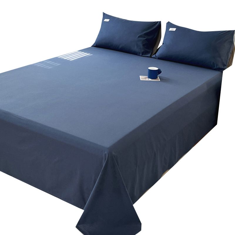 Elegant Fitted Sheet Cotton Solid Color Bed Sheet Set for Bedroom