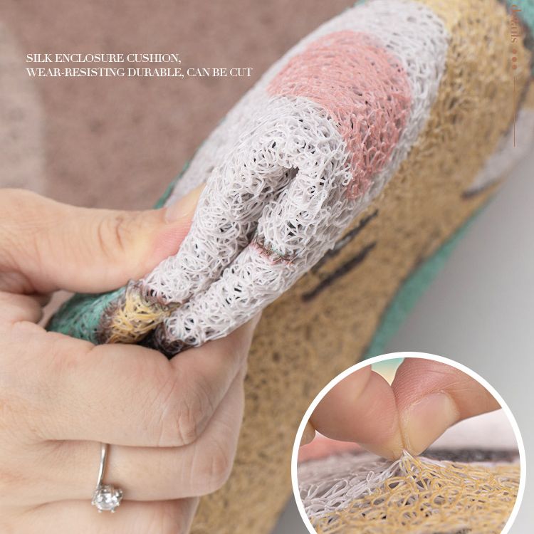 Grey Tone Home Decoration Carpet Bionic Cat Printed Area Rug Polyester with Non-Slip Backing Rug