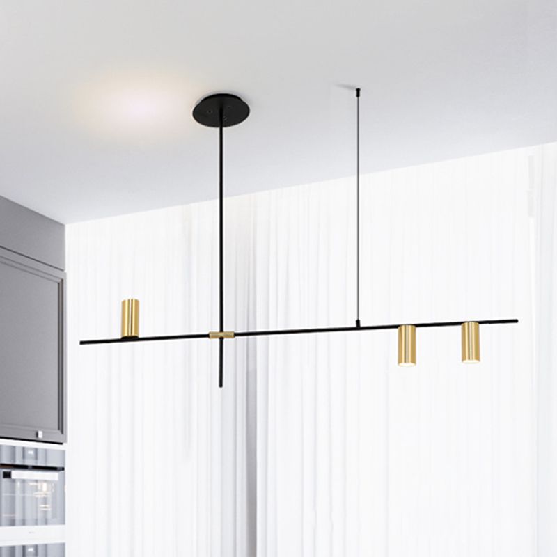 Black/Gold Aluminum Island Pendant Lighting Modern Island Hanging Light