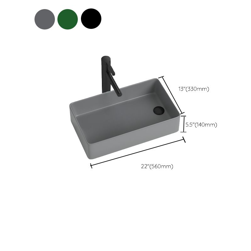 Modern Style Bathroom Sink Stainless Steel Rectangle Bathroom Sink