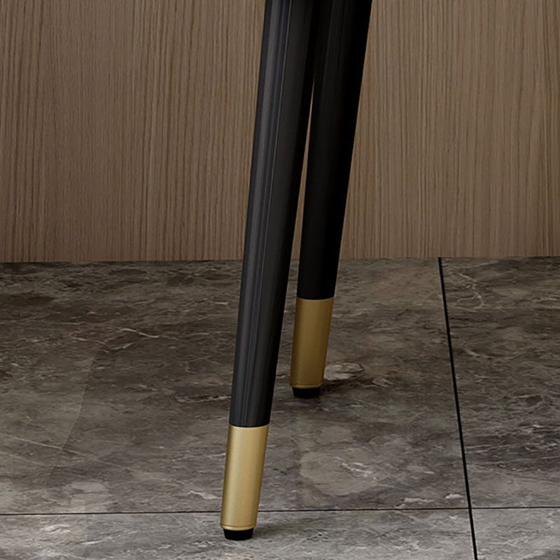 Scandinavian Solid Back Arm Chairs Leather Dining Side Chairs