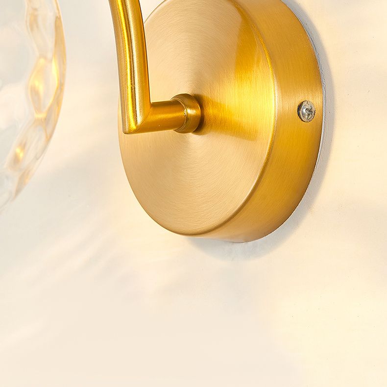 Modern Wall Lamp Glass Shade Wall Vanity Lights for Powder Room Washroom