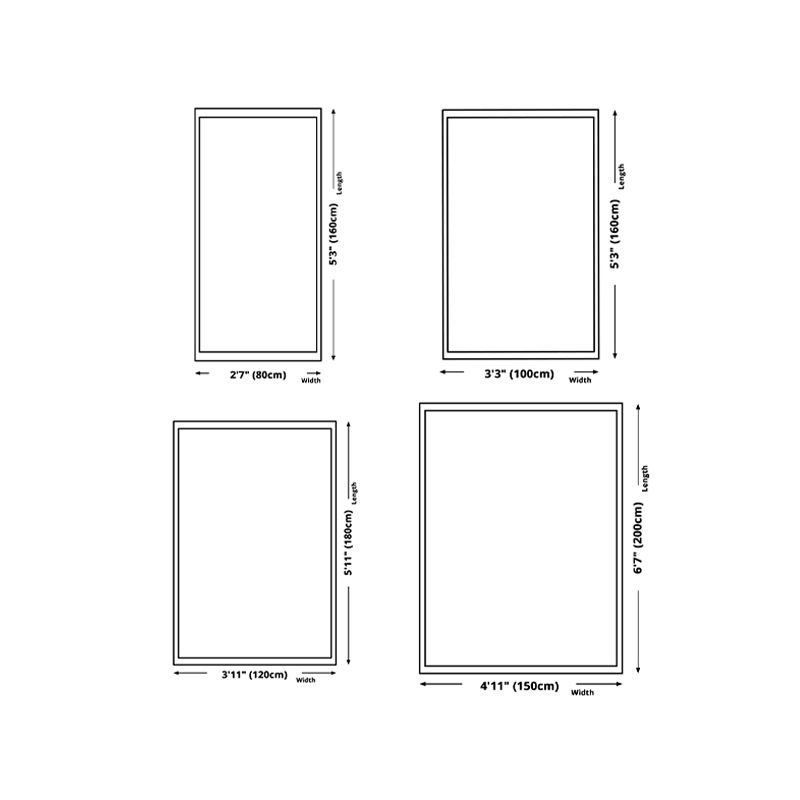 Modern Geometric Print Rug Apricot Polyester Area Carpet Non-Slip Backing Rug for Drawing Room