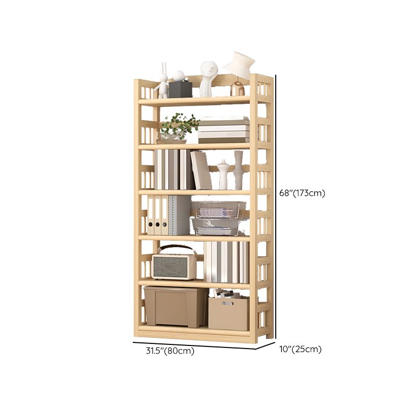 Pine Natural Chest Contemporary Rectangle Accent Chest with Shelves