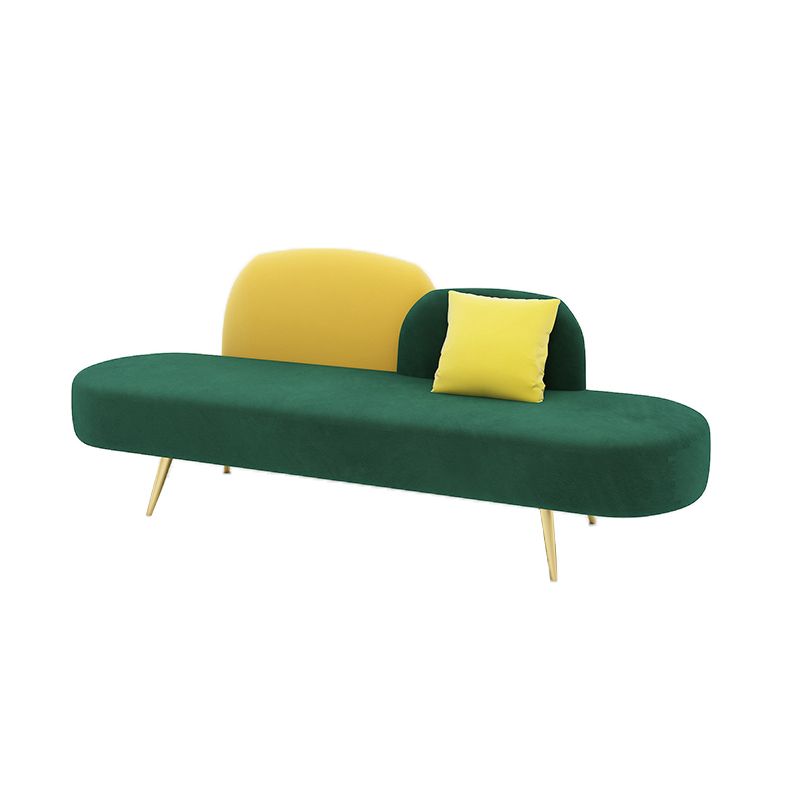 Modern Armless Sofa 30.70" Wide Velvet  Standard Sofa for Living Room