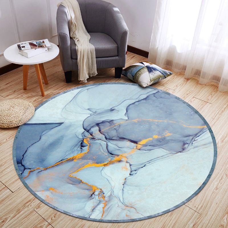 Multicolor Lounge Rug Mid-Century Abstract Pattern Carpet Synthetics Pet Friendly Washable Non-Slip Backing Rug